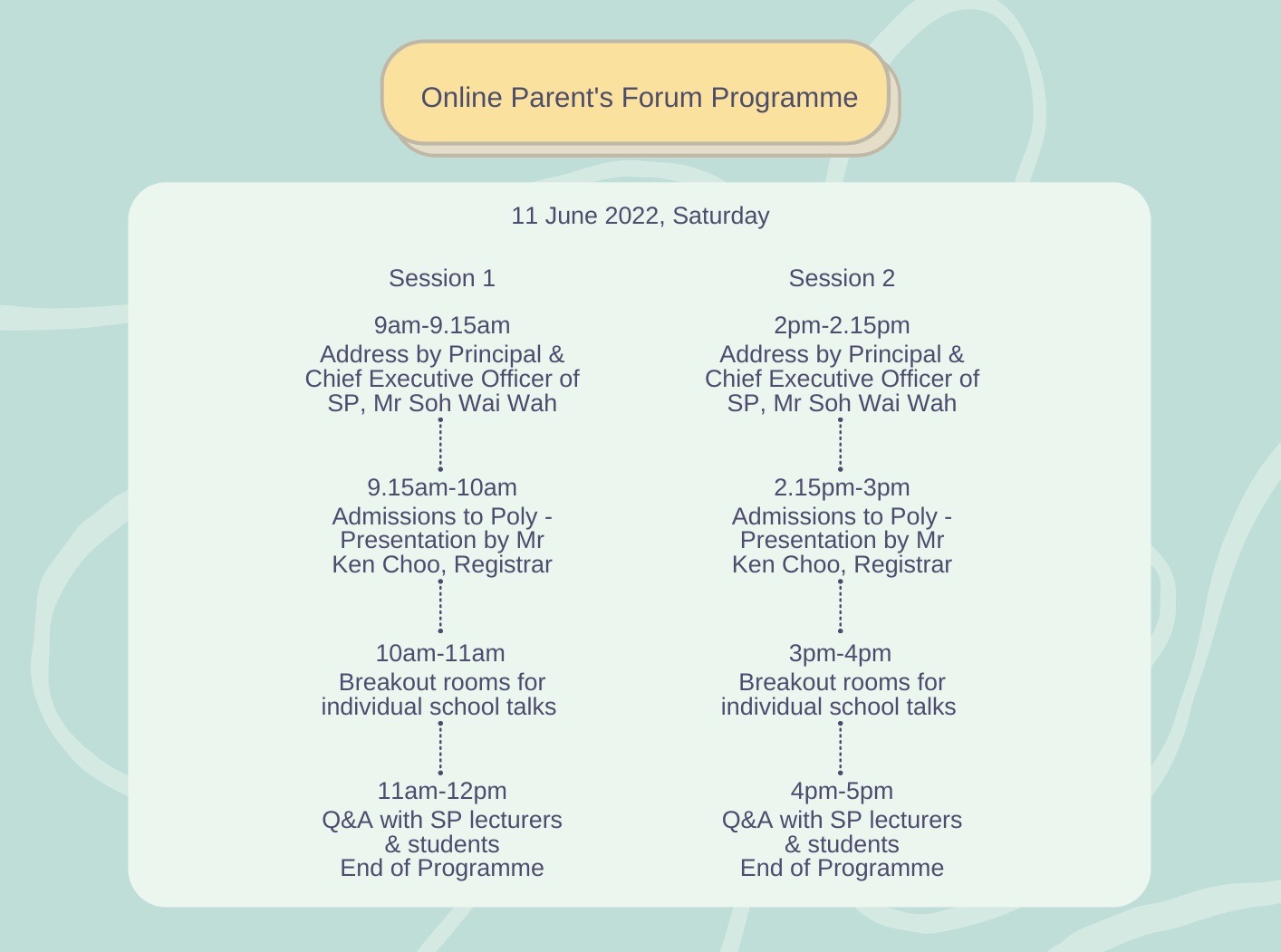 Webinar Schedule